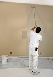 Commercial Painting Contractors painting an office