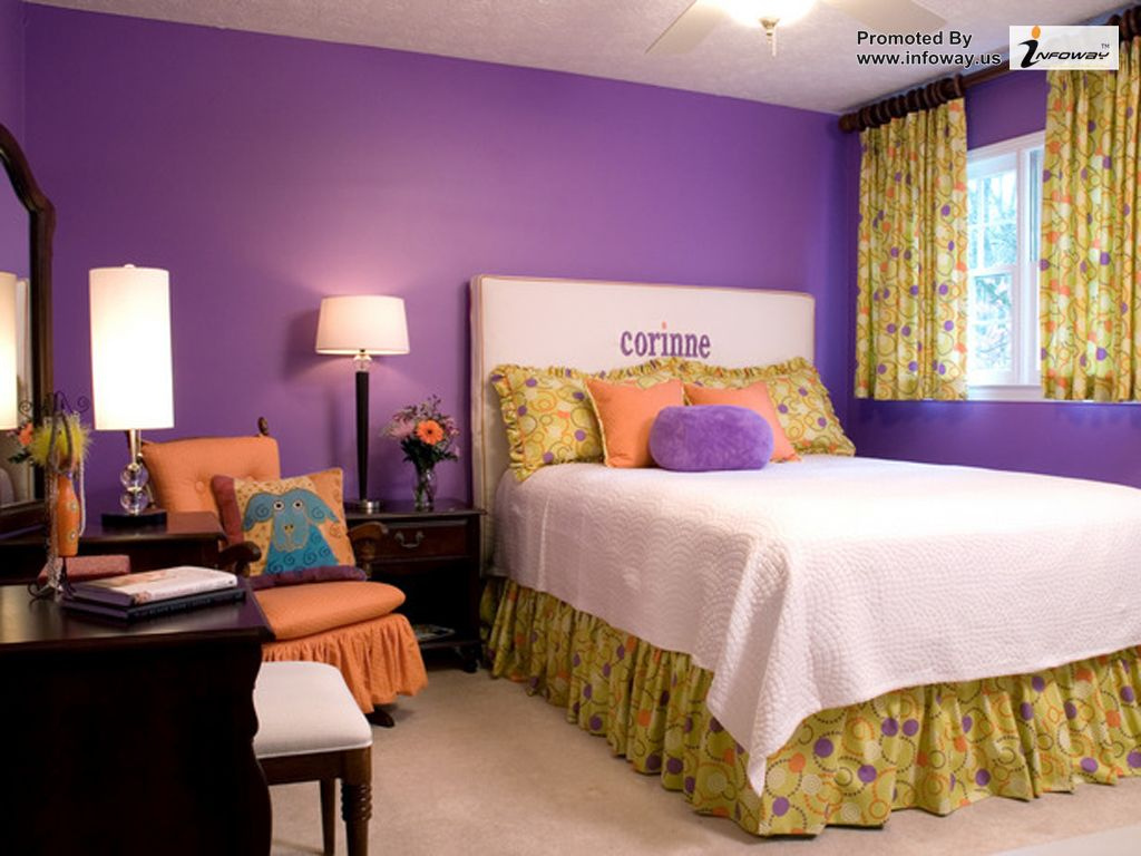 Bright Purple Color in Room
