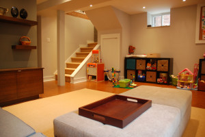 Basement Used as Playroom in Painting Ideas for Your Basement